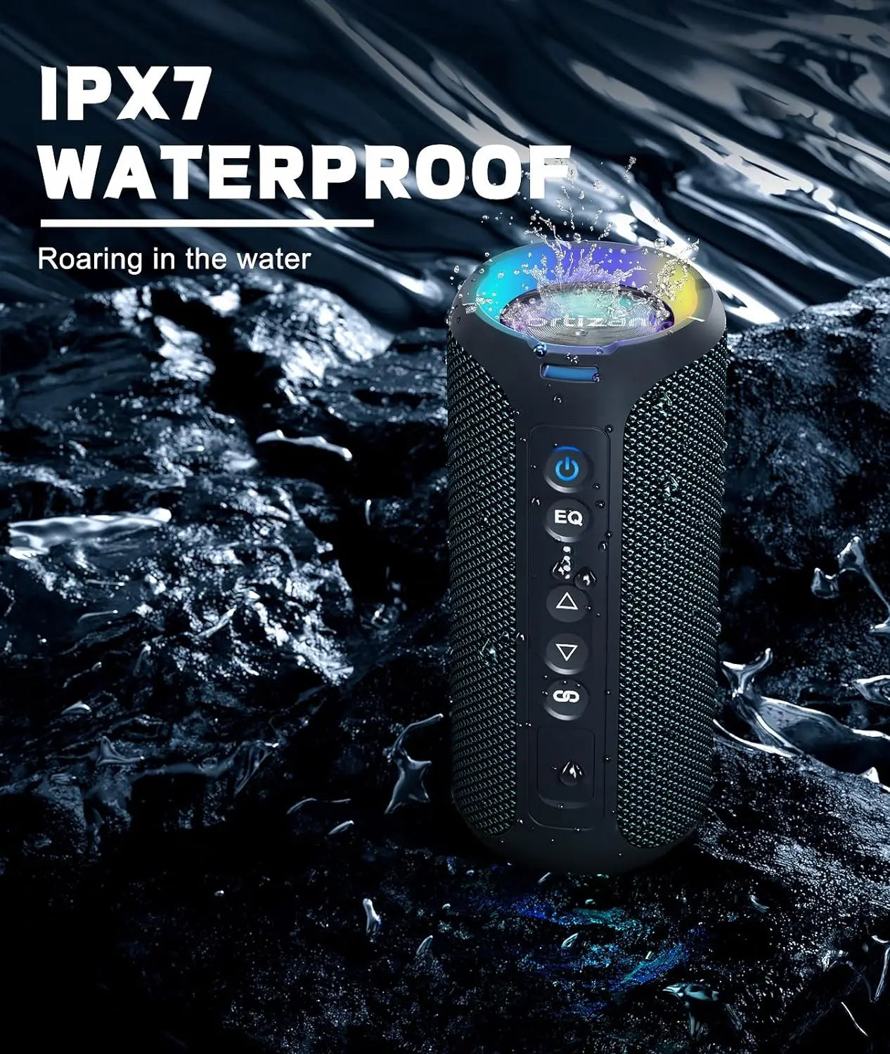 Bluetooth Speakers 40W Enhanced Bass Portable Outdoor Wireless Speaker 30Hrs IP7 Waterproof Shower Speaker Bluetooth 5.3