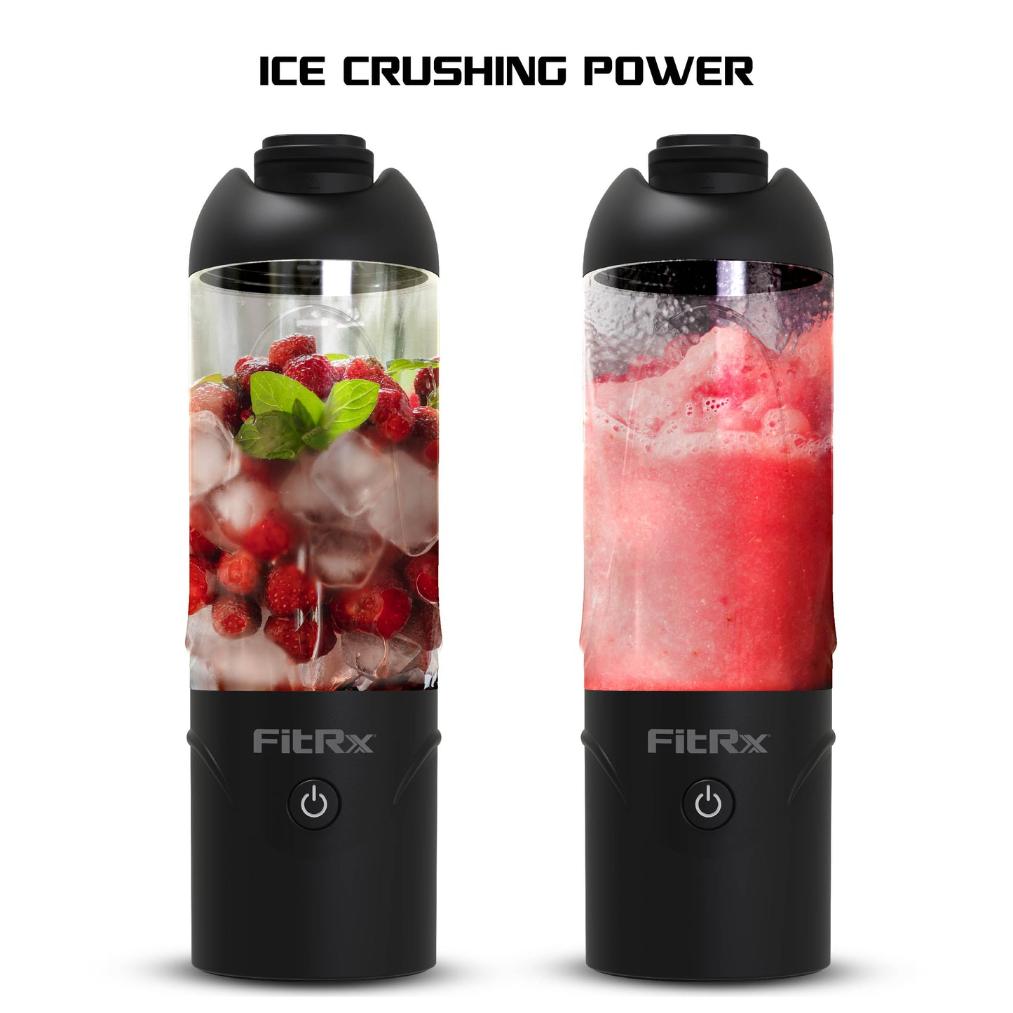 Rocket Electric Smoothie Blender Bottle, Rechargeable Portable Personal Blender, 18Oz., Black