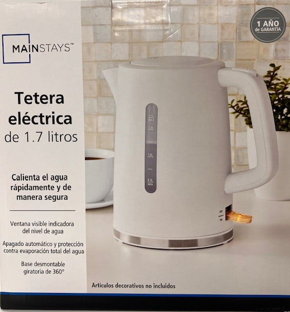 1.7L Electric Kettle, Color White, New Condition, Model MS8400778514-3